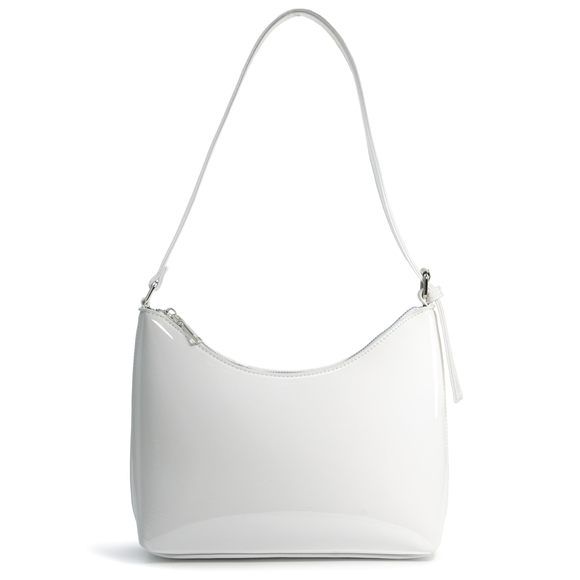 Minimalist Faux Patent Leather Shoulder Bag Shiny Purse Y2K Style :^) - Picture 1 of 7